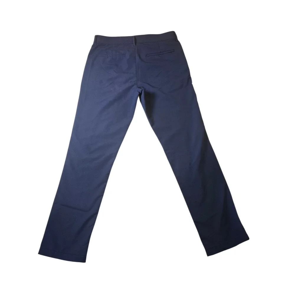 Banana Republic Mens Core Temp Chino Pants Navy Blue Slim Fit 34x32 Dress Slacks